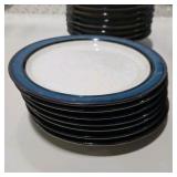 Blue Rim Dish Set - Plates, Bowls and Saucers
