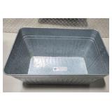 Galvanized Metal Utility Tub Planter Beverage Bin w Handles Rustic Farmhouse Decor