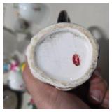 Vintage Porcelain Pottery Decor Lot w Japan Bell, Vase, Mugs, Elf, Christmas