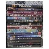 Large DVD Movie Lot Traffic Courageous Friday Night Lights I Am Legend Quarantine More