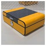 Yellow Cigar Humidor Box with Hygrometer