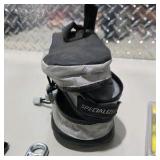 Mixed Tool and Bike Accessory Lot - Locks, Wrenches, and Saddle Bag