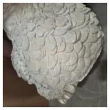 Large Heavy Concrete Hen Chicken Garden Statue Farmhouse Yard Decor Cast Stone Sculpture