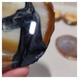 Lot of 4 Pieces Great Dane Dog Art Lot Hand Painted Agate Slabs and Hand Painted Wood Plaques AMCDC Award