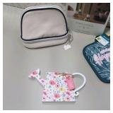 Mixed Home Decor Lot - Taper Candles, Tablecloth, Potholders and More