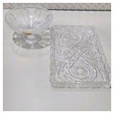 Mixed Home Decor Lot - Metal Decorative Pitcher, Candlesticks, Tic Tac Toe, Stained Glass and More