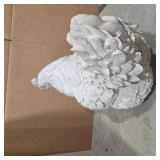 Large Heavy Concrete Hen Chicken Garden Statue Farmhouse Yard Decor Cast Stone Sculpture