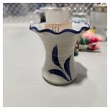 Vintage Porcelain Pottery Decor Lot w Japan Bell, Vase, Mugs, Elf, Christmas