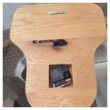 Wood Wall Clock & Metal Eagle Wall Décor Lot GWRA Emblem Quartz Movement Rustic Lodge