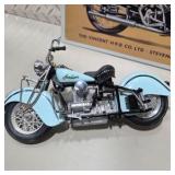 Indian Motorcycle Model Display Bike w/ Vincent Black Shadow Sign + 2 Mini Badges