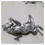 8 Piece Metal Pewter Dog Figurine Lot - Multiple Great Dane Sculptures Variety of Sizes