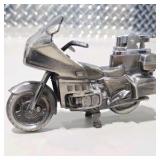 Honda Gold Wing Touring Motorcycle Table Lighter Silver Tone Collectible