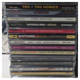 Large CD Lot with Portable CD Player, Headphones, Case, Bob Marley CD  & Many More