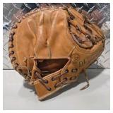 Vintage Wilson Baseball Mitt with Ball