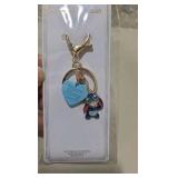 Mixed Costume Jewelry and Keychain Lot - Hearts, Peace Sign, Earrings and Unicorn Ring