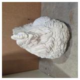 Large Heavy Concrete Hen Chicken Garden Statue Farmhouse Yard Decor Cast Stone Sculpture