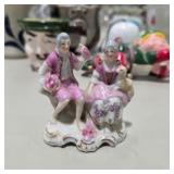 Vintage Porcelain Pottery Decor Lot w Japan Bell, Vase, Mugs, Elf, Christmas