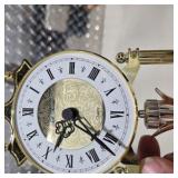 Lot Vintage Style Decor - Seth Thomas Candid Clock, Oil Lamp, DEMDACO Giving Heart