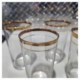 Lenox Holiday Glassware Decor Lot 8 Gold Rim Glasses, Mom Amazing, Belinda Sign, Fairy Godmother