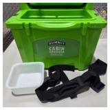 Summit Cabin Crusher Hard Cooler - Green Portable Ice Chest with Strap and Tray Included