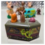 Vintage Style Scooby Doo Lot Mystery Machine, Scooby, Scrappy Wind-Up Toy, Car Figures 8pcs