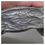 Signed L.M. Peterson Dog Sculpture Lot 3 Pc Numbered Art Figures Great Dane