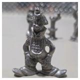 6 Pc Silver Tone Fantasy Miniature Lot Dragon Wizards Mage Sorcerer Tower