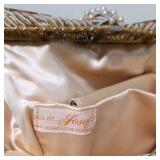 Vintage Beaded Evening Purse - Made in France - Mirror and Coin Purse