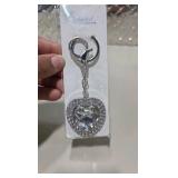 Mixed Costume Jewelry and Keychain Lot - Hearts, Peace Sign, Earrings and Unicorn Ring