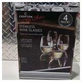 Drinkware Lot - Bormioli Rocco Pulsar Set, Crofton Stemless Wine Glasses and Skull Glasses