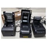 Lot of 3 POS Thermal Receipt Printers Epson TM-T20II Citizen CT-S2000 Posiflex PP-8000 w Paper