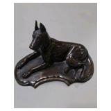 Great Dane Collector Lot - Large Standing Great Dane Statue, Small Standing Great Dane Figurine, Reclining Dog Figure, Wall Hook Decor