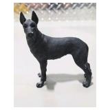 5 Piece Great Dane Lot -  Large Black Sandicast Great Dane, 3 Handmade Great Dane Figures, Standing Black Dog Figurine