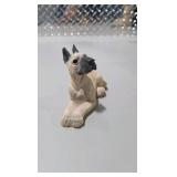 Great Dane Dog Decor Lot - Signed Large Hand Painted Dog Figurine, Puppy Figure, Spoiled Dogs Sign