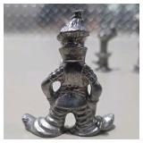 6 Pc Silver Tone Fantasy Miniature Lot Dragon Wizards Mage Sorcerer Tower