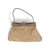 Vintage Beaded Evening Purse - Made in France - Mirror and Coin Purse