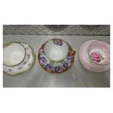 Vintage Bone China Teacup & Saucer Lot Shelley Aynsley Paragon Royal Chelsea England