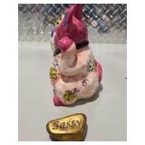 Vintage Lefton Blue Jay, Disney Eeyore Ornament, Sassy Rock, Cat Figurine Decor Lot