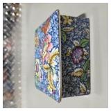 Hand Painted Chintz Box Made In England & Landscape Vase Decorative China Lot
