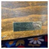 Vintage Home Decor Lot Galileo Thermometer, Wood Basket, Fenton Pink Glass Boot, & Girl Goose Lamp