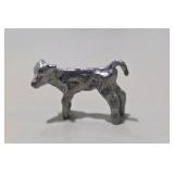 Silver Tone Mini Figurines 5 Pc Owl Bear Monkeys cow  Animal Lot