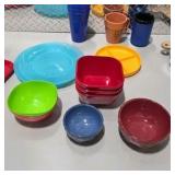 Mixed Kitchen Lot - Vikings Mug, Assorted Mugs, Bowls, Baking Pans, Tray and More