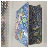 Hand Painted Chintz Box Made In England & Landscape Vase Decorative China Lot