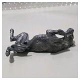 Signed L.M. Peterson Dog Sculpture Lot 3 Pc Numbered Art Figures Great Dane