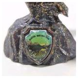 2 Pc Vintage Style National Park Souvenir Figurines - Bear Yellowstone, Eagle Glacier