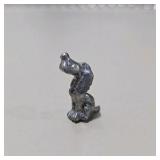 7 Pc Silver Tone Animal Figurine Lot Dogs Cats Pig Mini Metal Collectibles Set