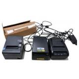 Lot of 3 POS Thermal Receipt Printers Epson TM-T20II Citizen CT-S2000 Posiflex PP-8000 w Paper