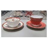 Vintage Bone China Teacup & Saucer Lot Shelley Aynsley Paragon Royal Chelsea England