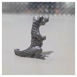 Fantasy Mini Figure Lot Winged Dragon Wizard Mage Sorcerer 6 Pc Silver Tone