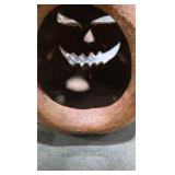 Lot of 2  Cement Cast Outdoor Fall Decor - Halloween Jack O Lanterns